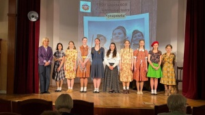 19.03.26.  На сцене пансионата был поставлен спектакль театральной студии «Кукарямба» школы №609 «Женское лицо войны…» 